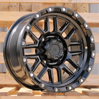 R16x8 6X139.7 ET 0 110.1 JT148 Black Matt (BM) For 4X4 (K3) (Silver Rivets)