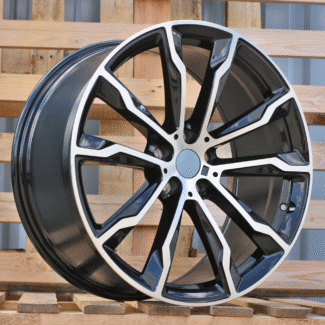 R20x8 5X112 ET 27 66.6 H3263F Black Polished (MB) For BMW (Z6) (X3) HYBRID FORGED (Rear+Front)