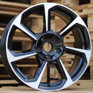 R19x8.5 5X112 ET 38 66.5 B5213 (YF7070) Black Polished (MB) For AUD (P2) (HYBRID FORGED)