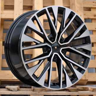 R18x8 5X112 ET 39 66.5 F733 (F8733) Black Polished (MB) For AUD (Z5) (HYBRID FORGED)