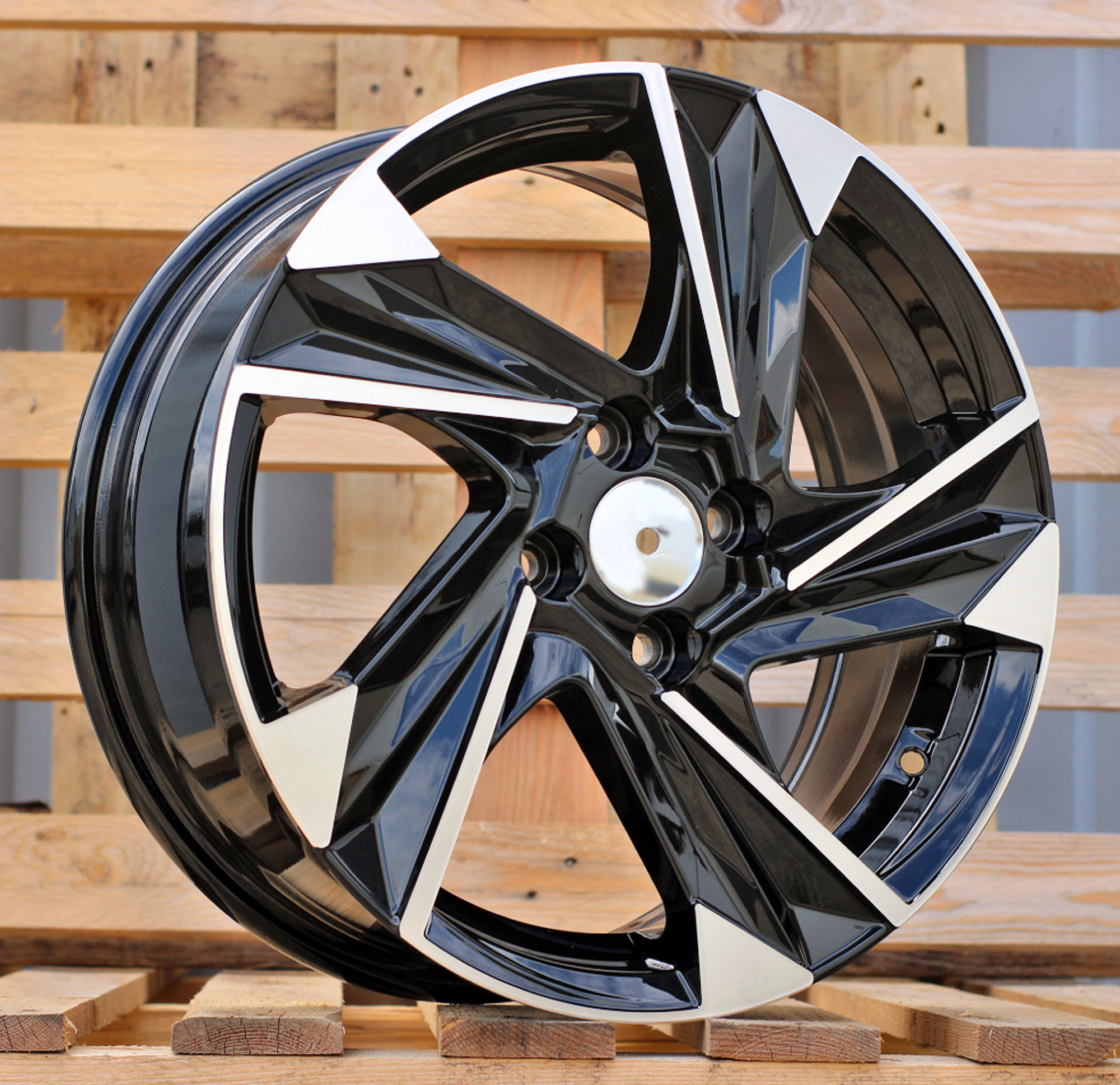 R16x6.5 4X100 ET 45 54.1 Y1220 Black Polished (MB) For HYUND (R)