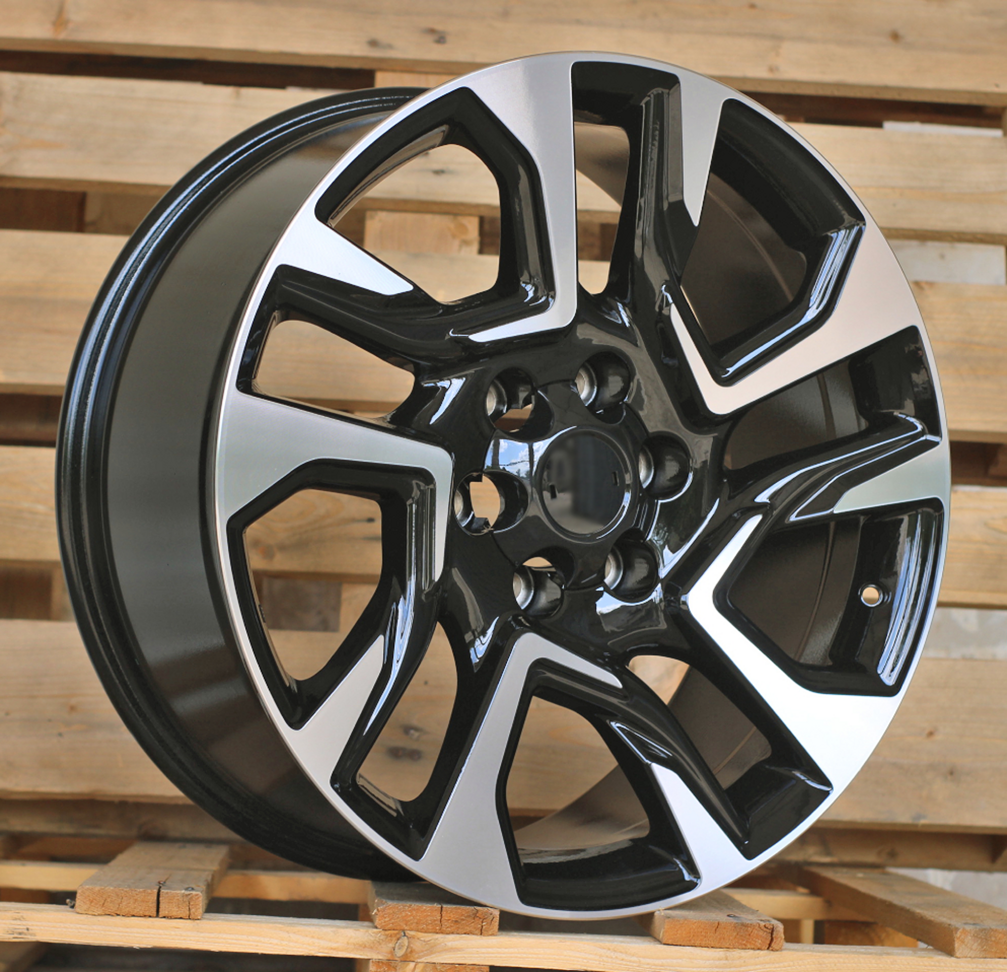 R18x7.5 6X139.7 ET 25 106.1 H957F Black Polished (MB) For 4X4 (K7) (HYBRID FORGED)