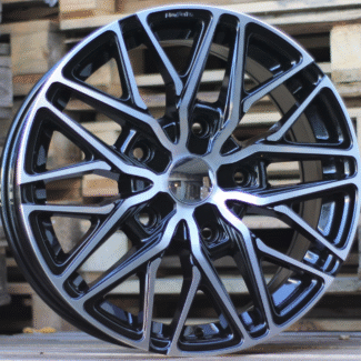 R18x8 5X120 ET 50 65.1 B1262 Black Polished (MB) For VW (Z6) (max 1250 kg)