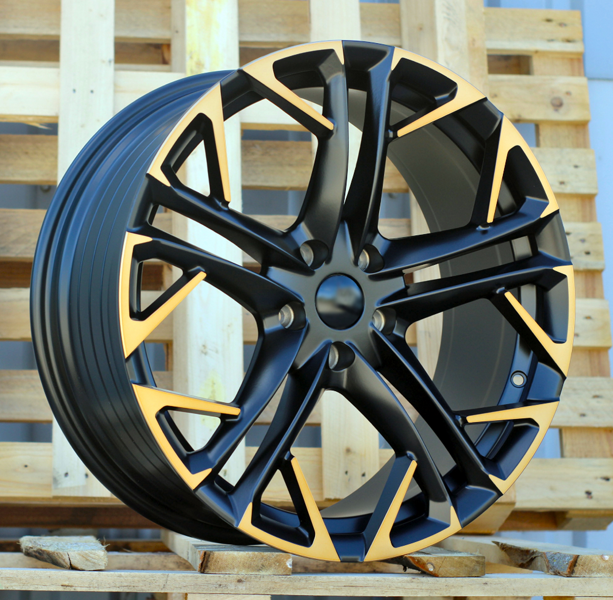 R20x8.5 5X112 ET 38 57.1 YF5719 Black Polished Half Matt Cooper (MBHMC) For CUPRA (Z5) (HYBRID FORGED)