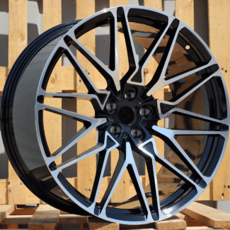 R21x9.5 5X112 ET 37 66.6 B5771 (IN0295) Black Polished (MB) For BMW (Z5) (Rear+Front)