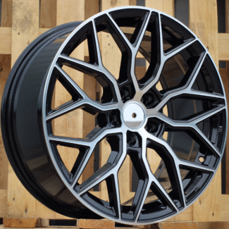 R17x7.5 5X114.3 ET 40 73.1 B5812 Black Polished (MB) For RACIN (R) (Vossen Style)