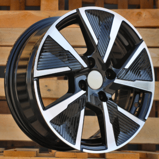 R16x6.5 4X108 ET 32 65.1 B5906F Black Polished (MB) For PEUG (L5) (Full Spokes)