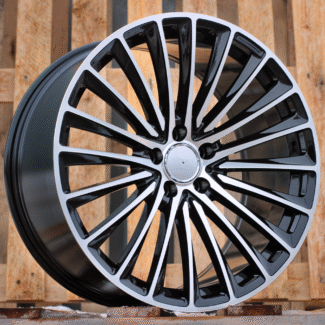 R20x8.5 5X112 ET 34.5 66.6 Y5909B (FBX149) Black Polished (MB) For MER (Z6) (HYBRID FORGED Front+Rear)