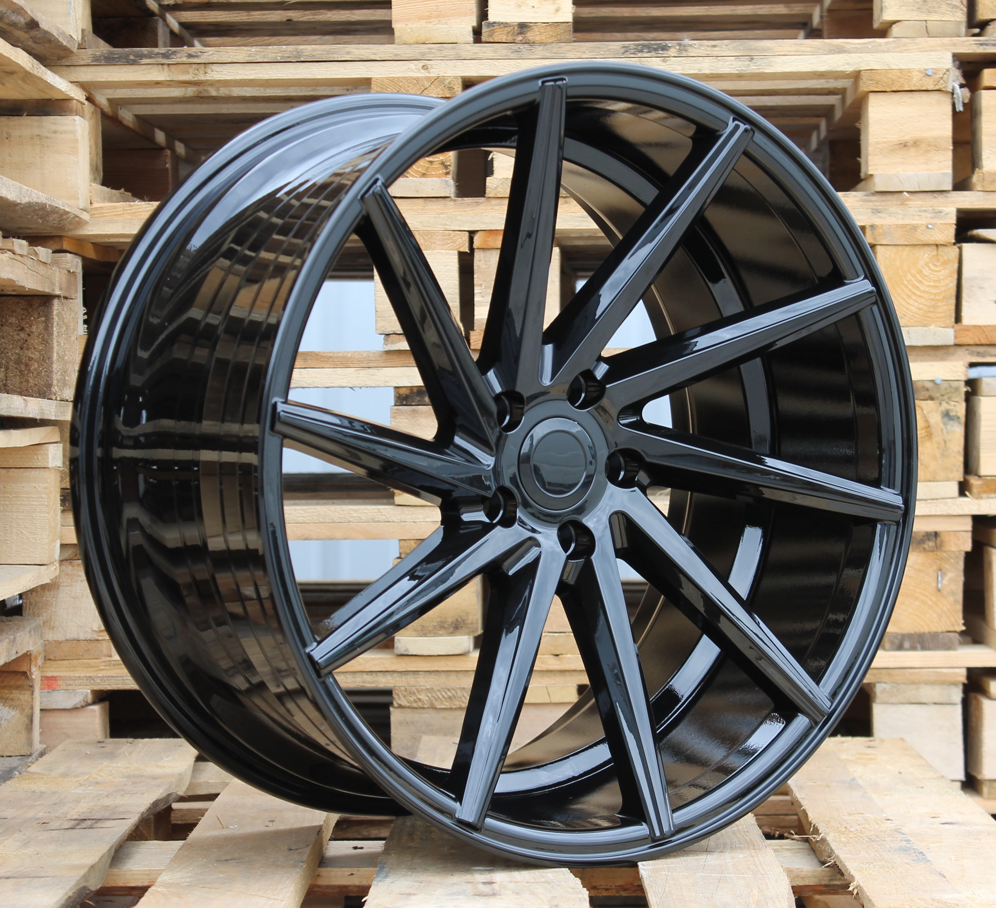 R17x8 5X112 ET 40 66.6 B1058 Black (BL) For RACIN (P2) (Left side) Style Vossen)