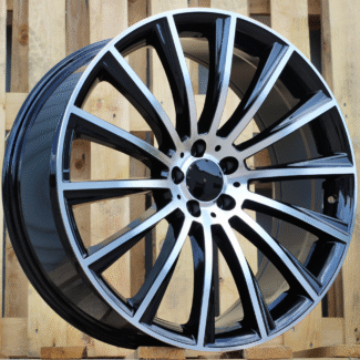 R16x7 5X112 ET 40 66.6 B1048 (XFA25) Black Polished (MB) For MER (Z6)