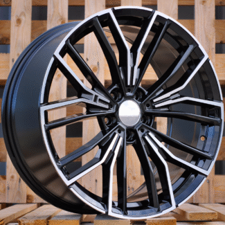 R18x8 5X112 ET 30 66.6 B5964 (FBX252) Black Polished (MB) For BMW (Z5) (HYBRID FORGED)