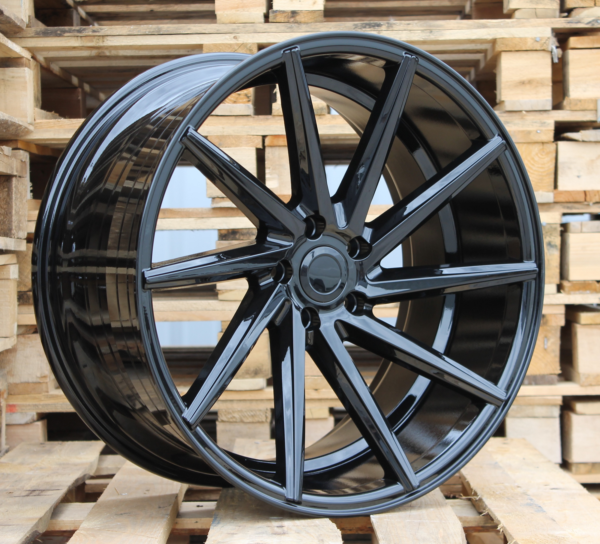 R17x7.5 5X100 ET 38 67.1 B1059 (LU561) Black (BL) For RACIN (R) (RIGHT SIDE STYLE VOSSEN)