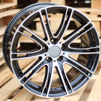 R19x8.5 5X112 ET 25 66.6 BY599 Black Polished (MB) For BMW