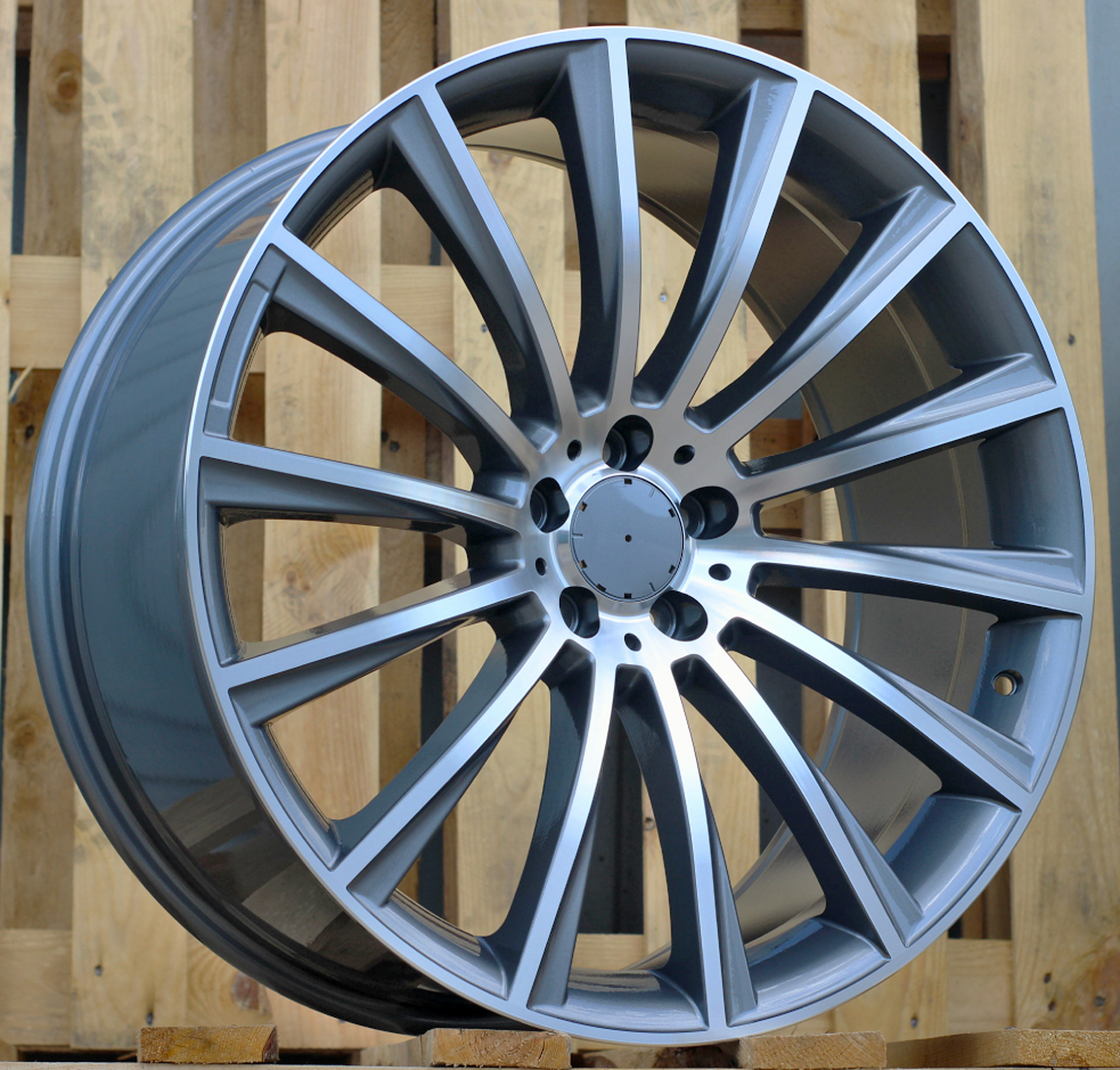 R17x8 5X112 ET 35 66.6 B1048 Grey Polished+Powder Coating (MGPC) For MER (P+P2)