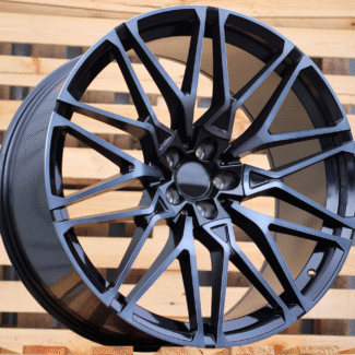 R22x10 5X112 ET 32 66.6 B5771 (B16/HE5063) Black+Tinted Face (BLTF) For BMW (P1) (Rear+Front)