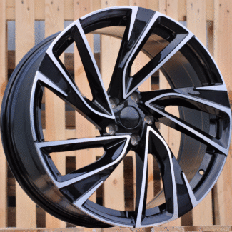 R17x7 5X100 ET 45 57.1 B5772 (FBX260) Black Polished (MB) For VW (K8) (HYBRID FORGED)
