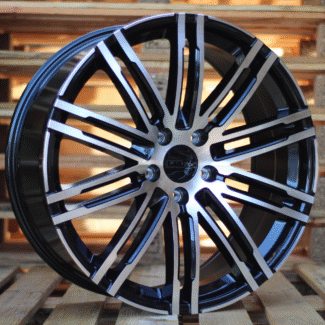 R19x8.5 5X112 ET 21 66.5 B1026 Black Polished (MB) For PORCH (P) (Rear+Front)