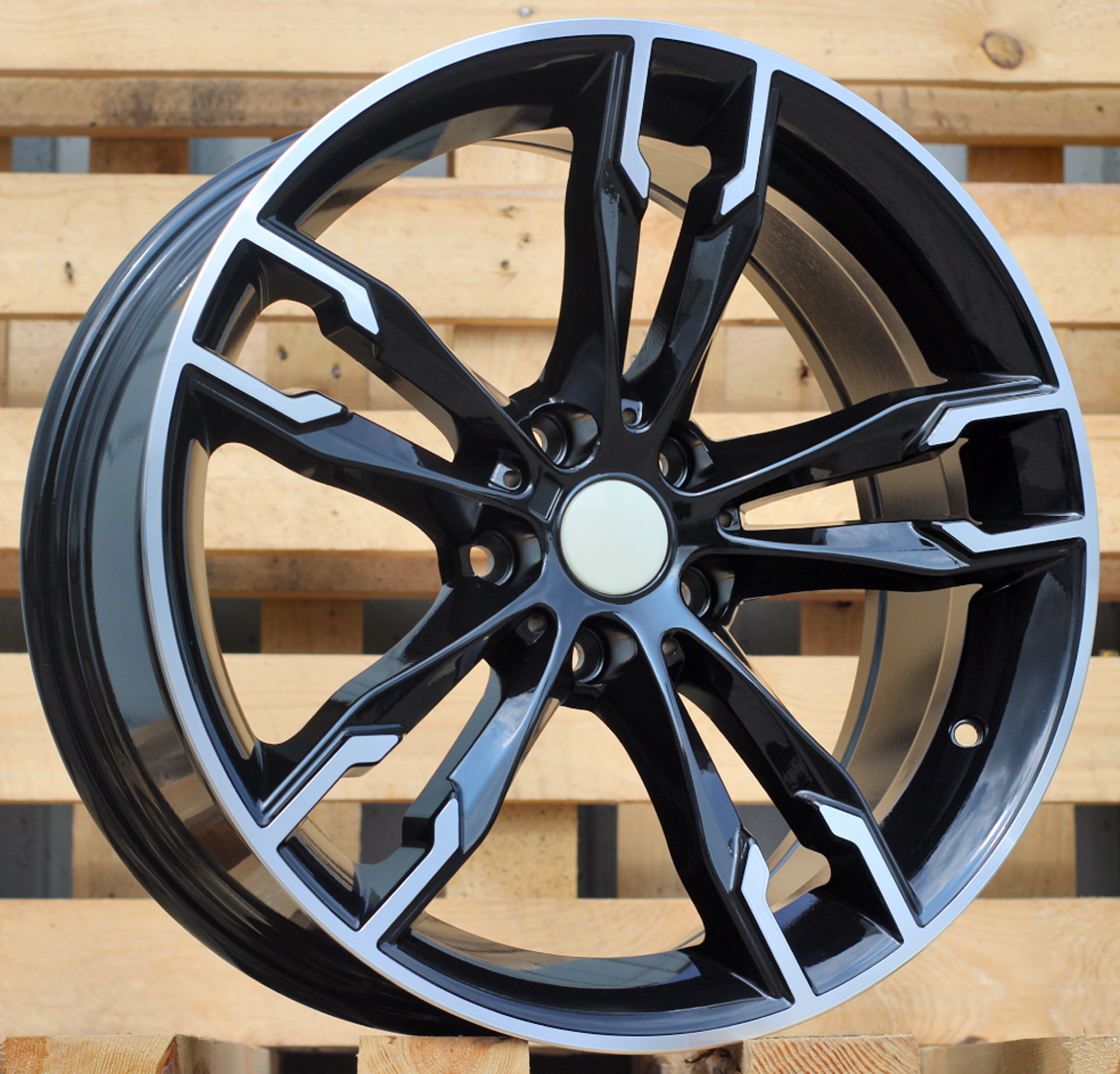 R17x8 5X120 ET 20 74.1 B1257 (BK5255) Black Polished (MB) For BMW (P)