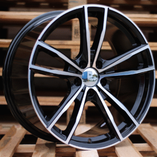 R18x8 5X112 ET 27 66.6 A5588 Black Polished (MB) For BMW (P) (Rear+Front)