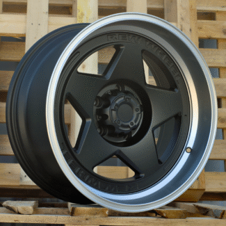 R18x9 5X127 ET M12 71.5 JT274 Black Polished (MB) For 4X4 (K3) (Polished Lip)