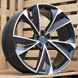 R22x9.5 5X112 ET 20 66.5 B1566 (IND5456) Black Polished Matt (MBM) For AUD (K7)