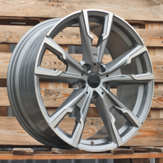 R19x8 5X112 ET 46 66.6 YF5710 Grey Polished (MG) For BMW (Z6) (HYBRID FORGED (X1; iX1; X2; iX2; Series 1(F40) 2(F44)