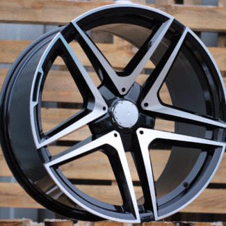 R20x9.5 5X112 ET 36 66.6 B1239 Black Polished (MB) For MER
