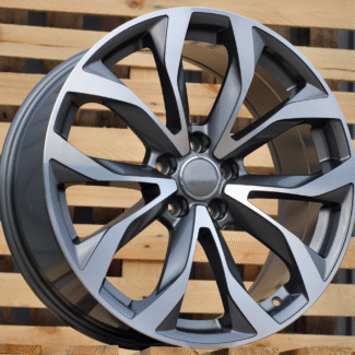 R18x8 5X112 ET 39 66.5 XF562 (H726D) Grey Polished (MG) For AUD (K7) (HYBRID FORGED)