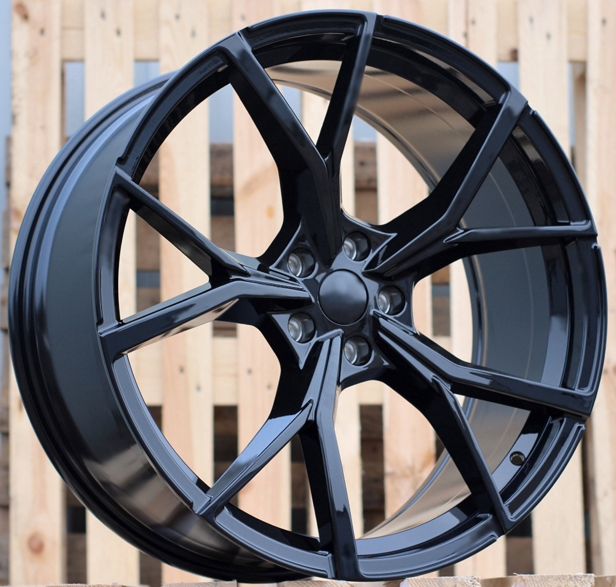 R17x7 5X112 ET 45 57.1 B5801 (FBX256) Black (BL) For VW (K8+Z6) (HYBRID FORGED)