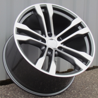 R20x10 5X120 ET 40 74.1 BK924 Grey Polished+Powder Coating (MGPC) For BMW