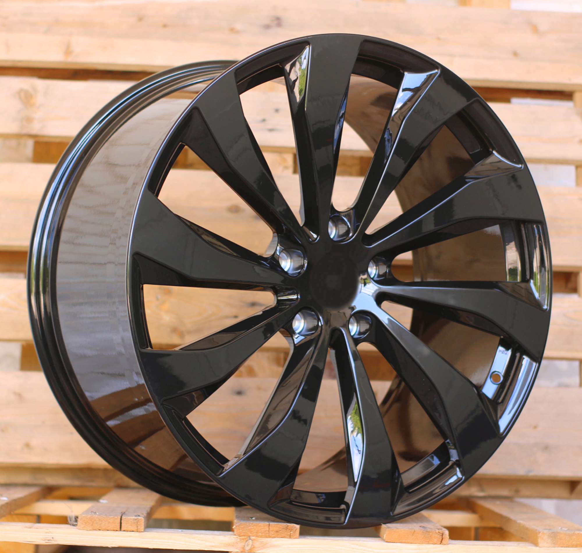 R22x9.5 5X130 ET 55 71.6 FB0545 Black (BL) For PORCH (K7) (FORGED (Rear+Front)