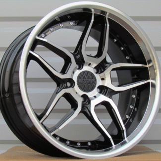 R18x10 5X120 ET 15 74.1 SSA01 (HX030) Black Polished+Powder Coating (MBPC) For HAXER (K3) (Rear+Front)