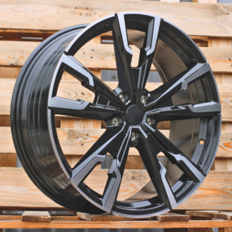 R19x8 5X112 ET 46 66.6 YF5710 Black Polished (MB) For BMW (Z6) (HYBRID FORGED (X1; iX1; X2; iX2; Series 1(F40) 2(F44)