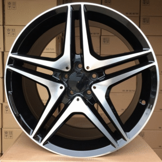 R19x9.5 5X112 ET 35 66.6 BY496 Black Polished+Powder Coating (MBPC) For MER (P) (Rear+Front)