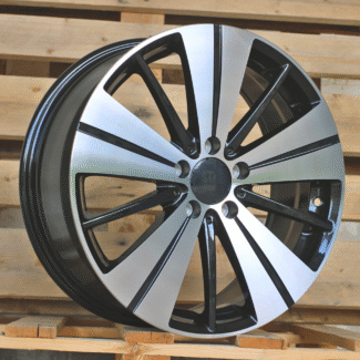 R18x7.5 5X112 ET 52 66.5 H3298F Black Polished (MB) For MER (K7) (HYBRID FORGED)
