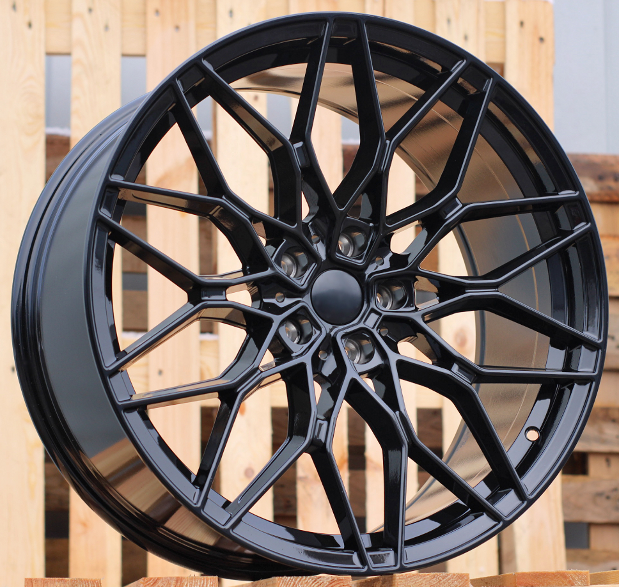 R19x8 5X112 ET 27 66.6 IN292 (Y1091) Black (BL) For BMW (K4) (Rear+Front)