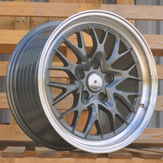 R18x8 5X120 ET 20 74.1 A1408 Gun Metal+Polished Lip (GMPL) For RACIN (P) (HRE Performance Style (Front+Rear)